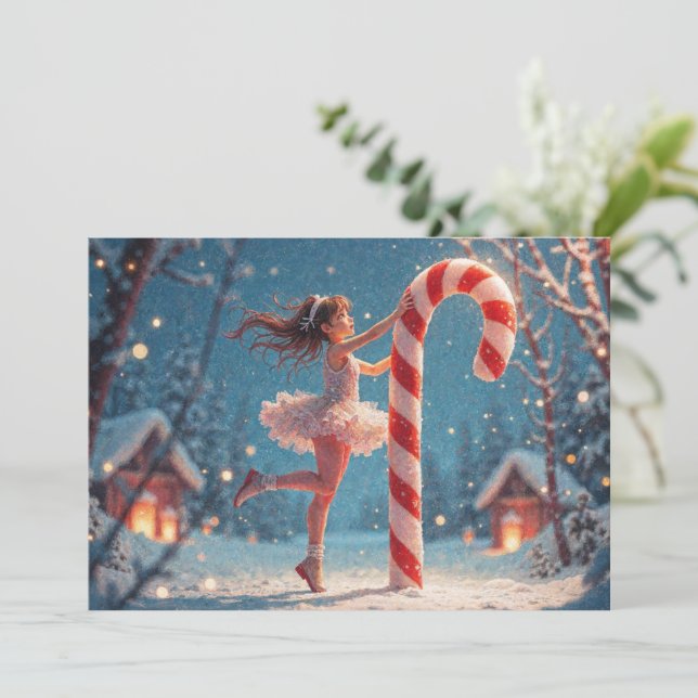 Ballerina Anime Girl & Candy Cane Christmas (Standing Front)