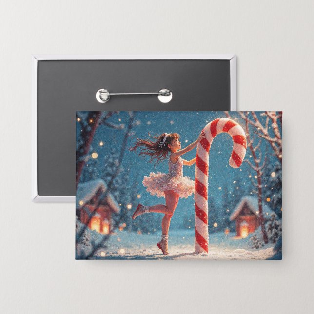 Ballerina Anime Girl & Candy Cane Christmas (Front/Back)