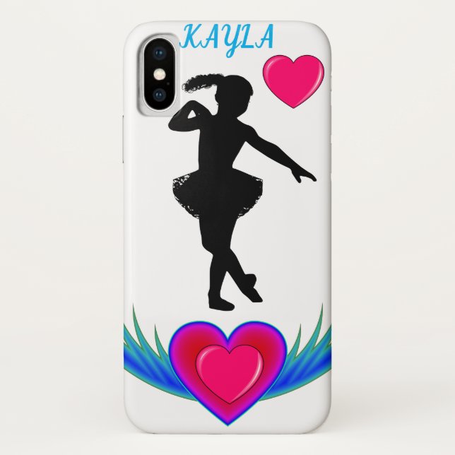 Ballerina apple IPhone X case. Personalised name. Case-Mate iPhone Case (Back)