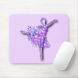 Ballerina Art Purple Dance - Ballet Dancer Drawing Mouse Mat