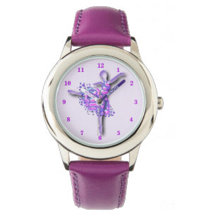 Ballerina Art Purple Dance - Ballet Dancer Drawing Watch