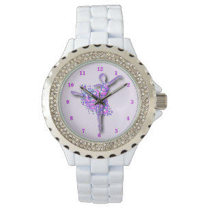 Ballerina Art Purple Dance Ballet Dancer Drawing Watch