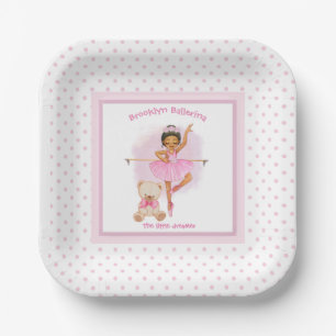 Ballerina Baby Pink Paper Plates
