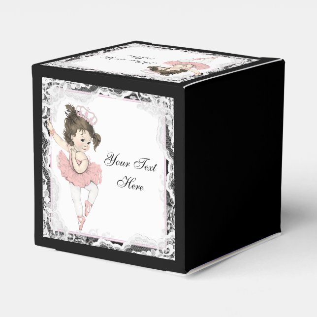 Ballerina Baby Shower Favour Box (Back Side)
