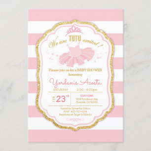 Ballerina baby shower invitation