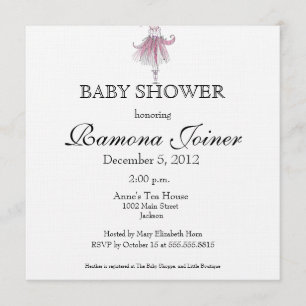Ballerina Baby Shower Invitation