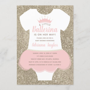 Ballerina Baby Shower Invitation
