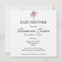 Ballerina Baby Shower Invitation