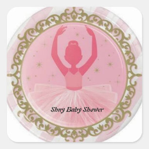 Ballerina Baby Shower Sticker