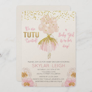 Ballerina Ballet Baby Shower Invitation