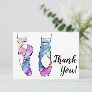 Ballerina Ballet Birthday Thank You Card