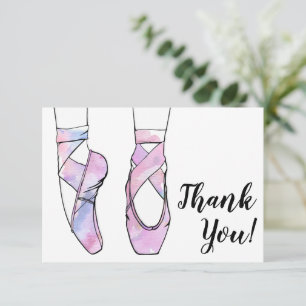 Ballerina Ballet Birthday Thank You Card