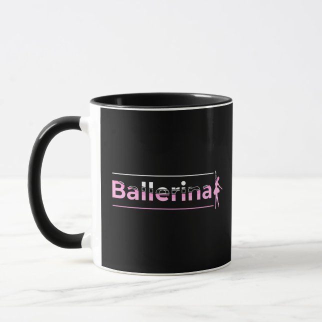 Ballerina - Ballet Dancer Arch Minimalist Art Mug (Left)