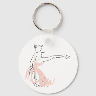 Ballerina ballet dancer key ring
