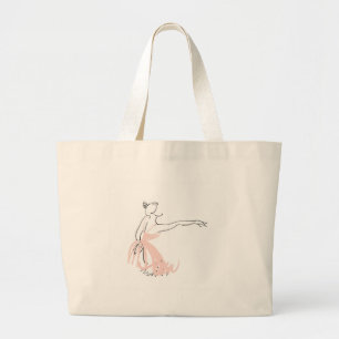 Ballerina ballet dancer large tote bag