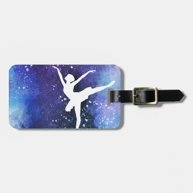Ballerina/ballet dancer luggage tag (Front Horizontal)