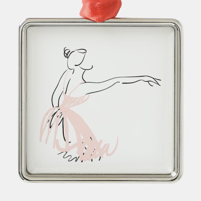 Ballerina ballet dancer metal tree decoration (Front)