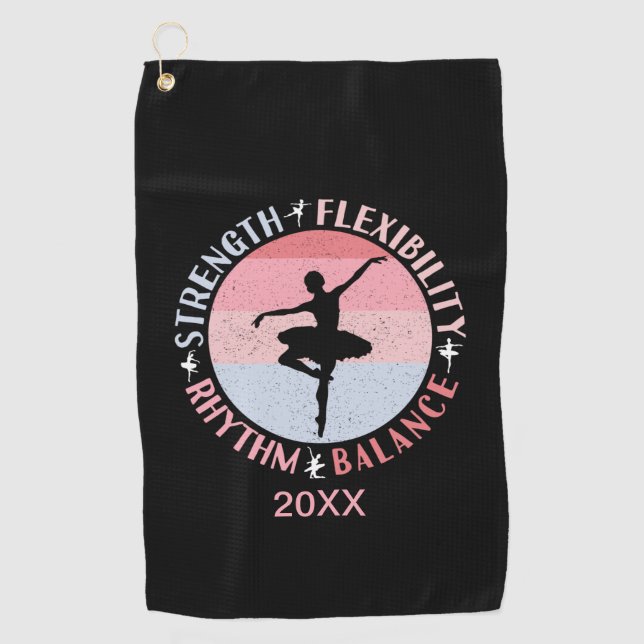 Ballerina Ballet Dancer - Mindset Values Golf Towel (Front)