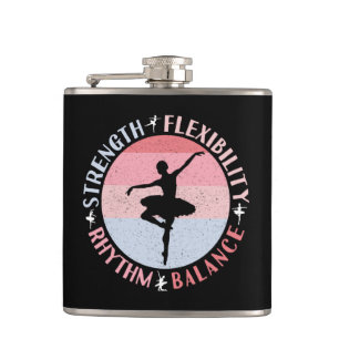 Ballerina Ballet Dancer - Mindset Values Hip Flask