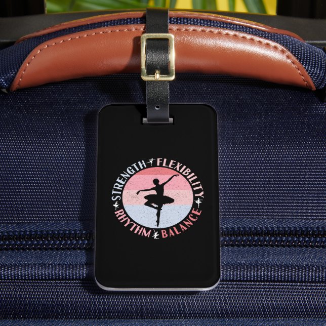Ballerina Ballet Dancer - Mindset Values Luggage Tag (Front Insitu 2)