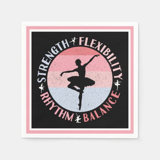 Ballerina Ballet Dancer - Mindset Values Napkin (Front)