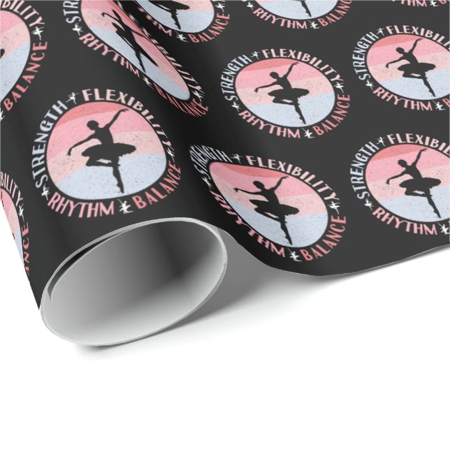 Ballerina Ballet Dancer - Mindset Values Wrapping Paper (Roll Corner)