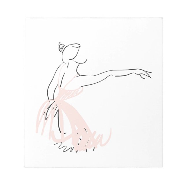 Ballerina ballet dancer notepad (Front)