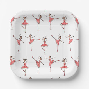 Ballerina Ballet Dancer Paper Plate