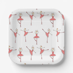 Ballerina Ballet Dancer Paper Plate