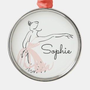 Ballerina ballet dancer personal name metal tree decoration