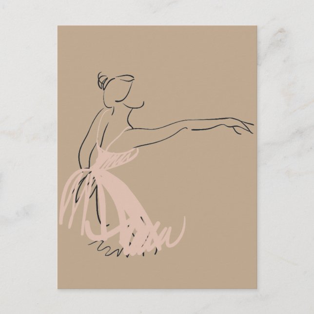 Ballerina ballet dancer postcard (Front)