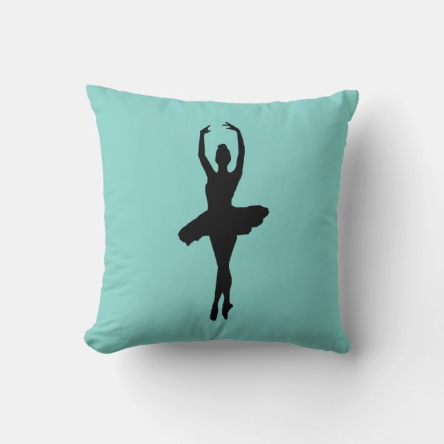 Ballerina Ballet Dancer Throw Pillow (Front)