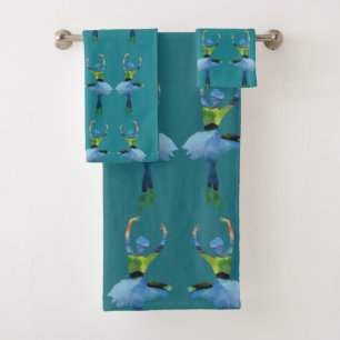 Ballerina, Ballet Dancer Towel Set