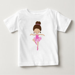 Ballerina, Ballet Girl, Ballet Dance, Brown Hair Baby T-Shirt