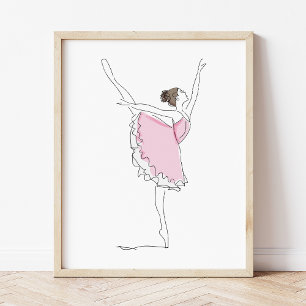 Ballerina, Ballet Girl, Ballet Dancer, Tutu, Pink Poster