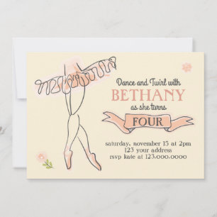 Ballerina/Ballet Party Invitation