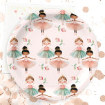 Ballerina Ballet Pink Pattern Birthday Paper Plate<br><div class="desc">Cute watercolor Ballet Ballerina Birthday watercolor artwork.  Children's ballerina birthday theme. Easy to personalise.</div>
