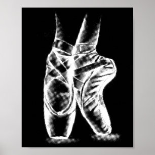 Ballerina Ballet Shoes Shirt Cool Toe Dancing Gift Poster
