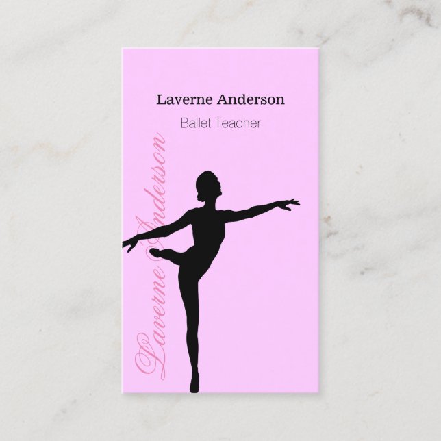 Ballerina Ballet Teacher Dance Studio Business Card (Front)
