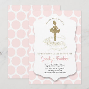 Ballerina / Ballet Themed Baby Shower for Girls Invitation