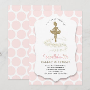 Ballerina / Ballet Themed for Girls Birthday Party Invitation