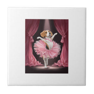 Ballerina Beagle � Funny Dog Dance Tile