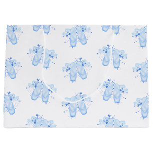Ballerina Birthday Blue Pointe Shoes Ballet Large Gift Bag