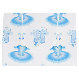 Ballerina Birthday Blue Tutu Ballet Large Gift Bag
