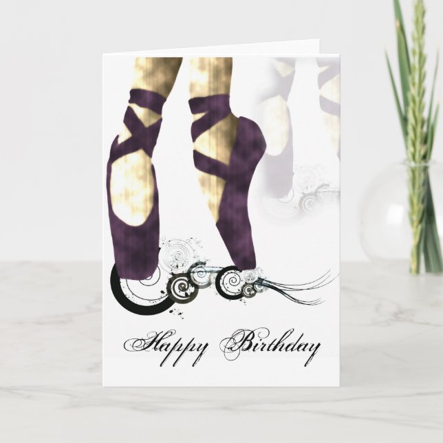 Ballerina Birthday Card (Front)