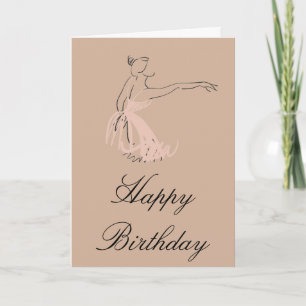Ballerina Birthday Card