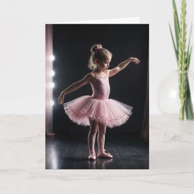 Ballerina Birthday For Granddaughter Card (Front)