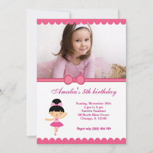 Ballerina Birthday Girl Invitation