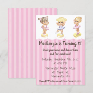 Ballerina Birthday Invitation