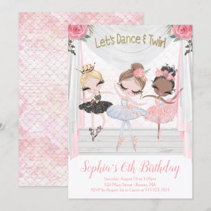 Ballerina Birthday Invitation